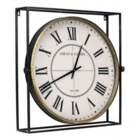 Horloge pivotante en métal blanc-Métal-Blanc-Interior's