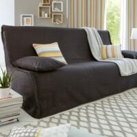 Housse bz en coton gris 2 places-Coton-Gris-Becquet