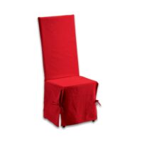Housse de Chaise  en coton rouge 35 x 35 x 116---Les Ateliers du Linge
