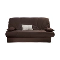 Housse de clic-clac et bande socle en coton marron 130 x 190 cm-Coton-Marron-CAMIF