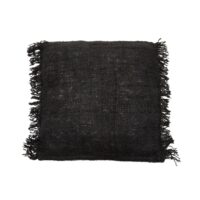 Housse de coussin en coton bleu nuit 60x60 cm-Coton-Noir-Bazar Bizar