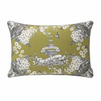 Housse de coussin en lin jaune 40x60-Alexandre Turpault