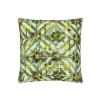 Housse de coussin imprimée en coton vert forêt 60x60cm-Coton-Vert-Designers Guild