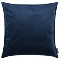 Housse de coussin velours avec volant piqué bleu marine 60x60-Magma