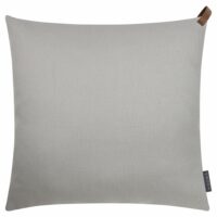Housses de coussin exterieur  poignée simili cuir gris- lot de 2-50x50-Magma