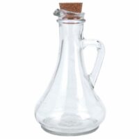 Huilier en verre transparent avec bouchon liège 300ml-Verre-Transparent-Wadiga