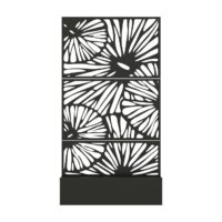 Jardinière avec treillis métal noir-Métal-Noir-vente-unique.com