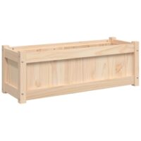 Jardinière d'extérieur bois de pin massi 90x31x31 cmf-Bois de Pin-Beige-Maison Chic