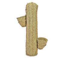 Jardinière en forme de cactus en fibres naturelles 145 cm-Fibre-Beige-NATYAL