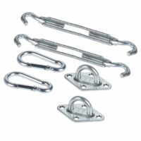 Kit de fixation pour toile d'ombrage 6 pièces--Gris-Wadiga