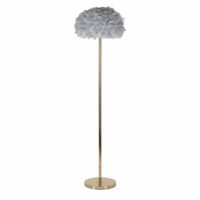 Lampadaire avec plumes grises cm ø 43x170-Mauro Ferretti