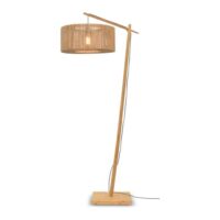 Lampadaire bambou/jute H207cm--Marron-Good & Mojo