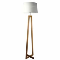 Lampadaire bois H169cm-Bois-Beige-Aluminor