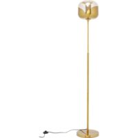 Lampadaire en acier doré et verre h160-Verre-Doré-Kare Design