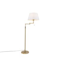 Lampadaire en tissu bronze-Tissu-Doré-QAZQA