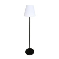 Lampadaire extérieur led charge hybride avec lampe multicolore H150cm--Blanc-sweeek