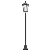Lampadaire extérieur solaire led noir--Noir-Outsunny