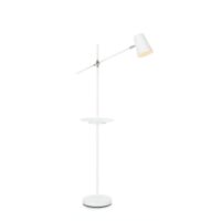 Lampadaire liseuse avec tablette et port USB blanc H144cm--Blanc-Markslöjd