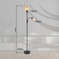 Lampadaire métal noir mat
