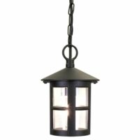 Lámpara de techo exterior en negro con diseño clásico de farol--Noir-ELSTEAD LIGHTING