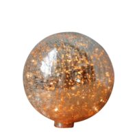 Lampe à poser 20cm en verre mercurisé transparent-Verre-Transparent-Chehoma