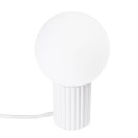 Lampe à poser Aluminium Blanc G9 1 Halo-Aluminium-Blanc-Sollux Lighting