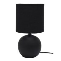 Lampe  à poser céramique noir (h25cm)-Céramique-Noir-Altobuy