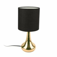 Lampe à poser dorée et noire--Noir-The Home Deco Factory