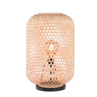 Lampe a poser en bambou naturel--Marron-Fischer & Honsel