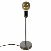 Lampe à poser en métal brossé chromé-Métal-Gris-Meubletmoi