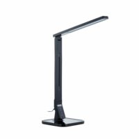 Lampe à poser en plastique noir-Plastique-Noir-Lindby