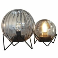 Lampe à poser en verre noir-Verre-Noir-Becquet