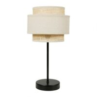 Lampe abat-jour papier rotin 3 niveaux beige-Papier-Beige-Jardideco