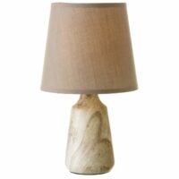 Lampe de chevet beige marbré--Beige-Unimasa