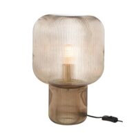 Lampe de table 29x29x42 cm en verre marron-Verre-Marron-Maison et Styles