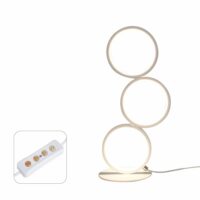 Lampe de table fer aluminium blanc 38x17.5x1.7cm led-Aluminium-Blanc-ZMH