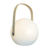 Lampe de table  led ronde avec anse en bambou multicolore 19 cm--Multicolore-WILSA GARDEN