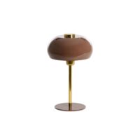 Lampe de table métal brun et doré-Métal-Marron-Millumine