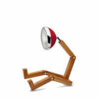 Lampe de table mr. Wattson en bois flash red-Bois-Rouge-Mr. Wattson