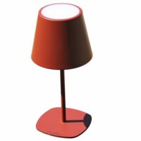 Lampe de table sans fil en métal   4 en 1   rouge brique-Métal-Rouge-Ozalide