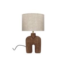 Lampe en bois marron-Bois-Marron-Pomax