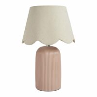 Lampe en céramique et abat-jour en lin ⌀ 26