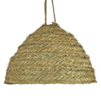Lampe en fibres naturelles en forme d'igloo D.60 cm-Fibre-Beige-NATYAL