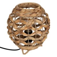 Lampe en jacinthe à poser rotin beige 19x22 cm--Beige-Home Maison