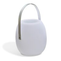 Lampe-enceinte bluetooth sans fil avec poignée en métal-Métal-Blanc-REMARQUABLE