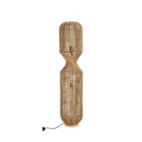 Lampe sur pied ajouré h135 marron--Marron-Hellin