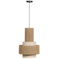 Lampe suspendue en corde beige-Corde-Beige-WOOOD