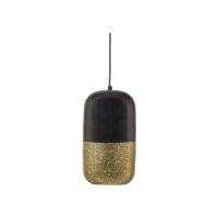 Lampe suspendue en métal noir et doré-Métal-Noir-WOOOD