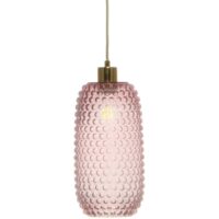 Lampe suspendue en verre irina 125-Verre-Rose-ReCollection
