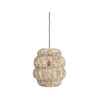 Lampe suspension ronde en bambou--Marron-Madam Stoltz